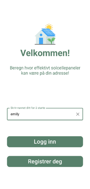SolarCalc welcome screen